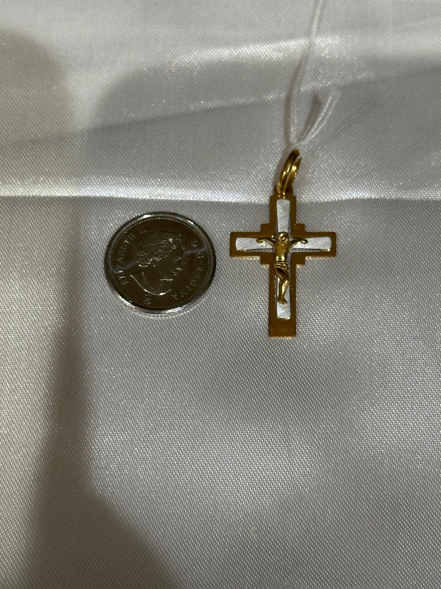 18k solid gold Cross Pendant