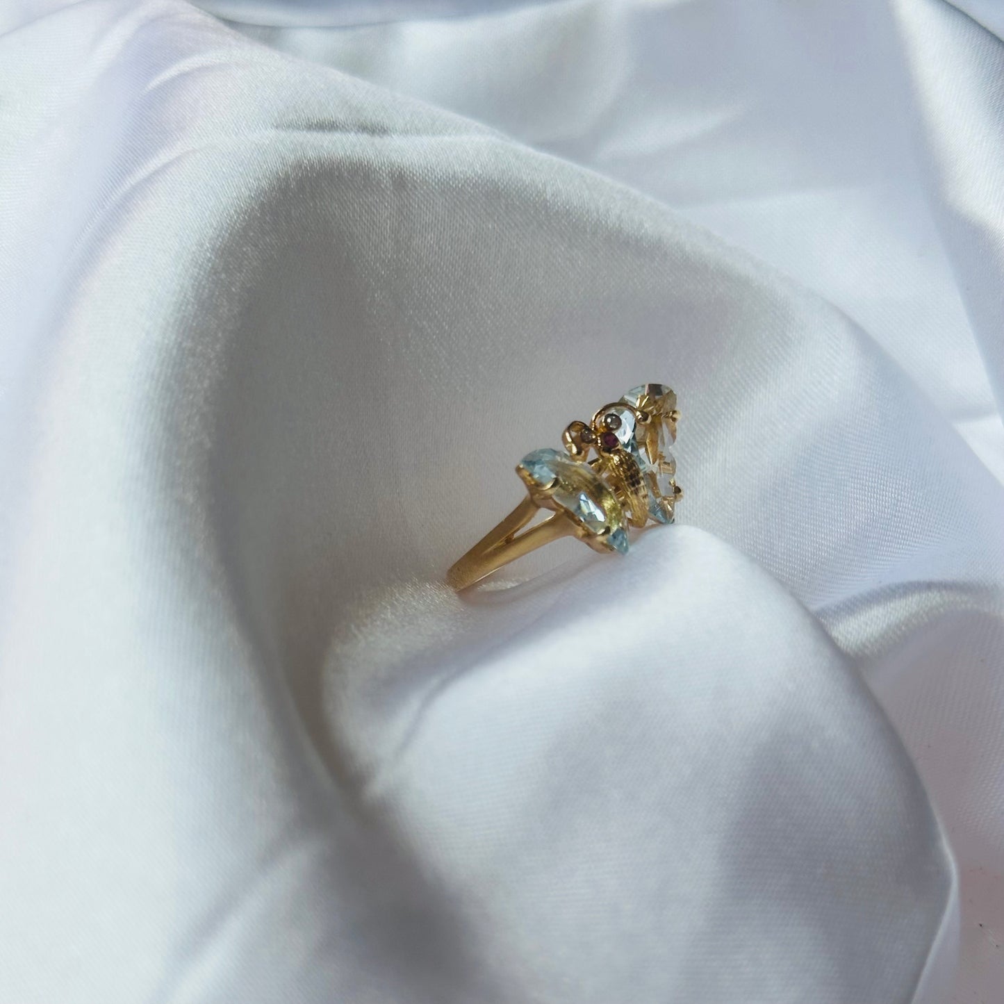 14k Butterfly Ring - Size 6 1/4