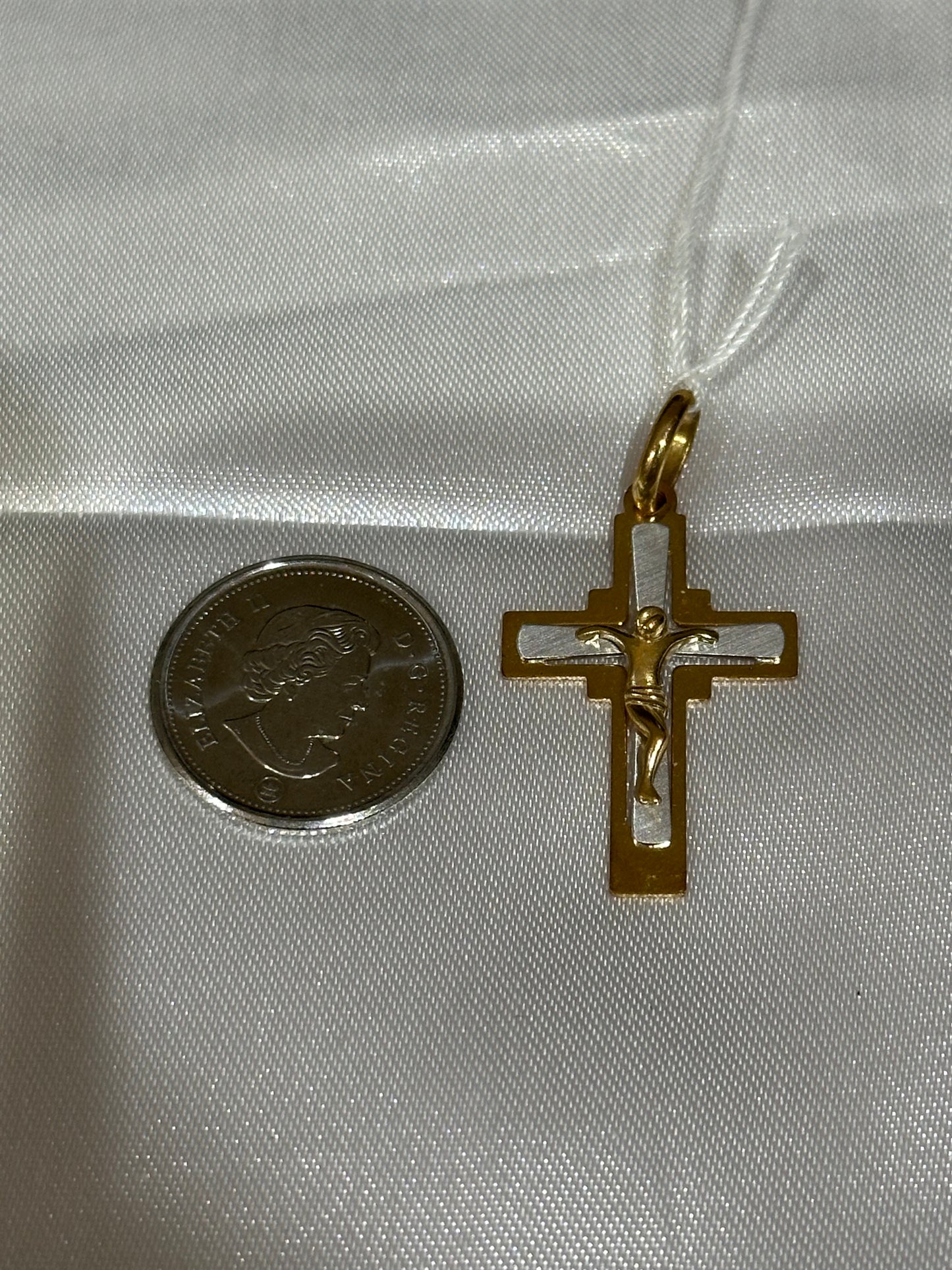 18k solid gold Cross Pendant
