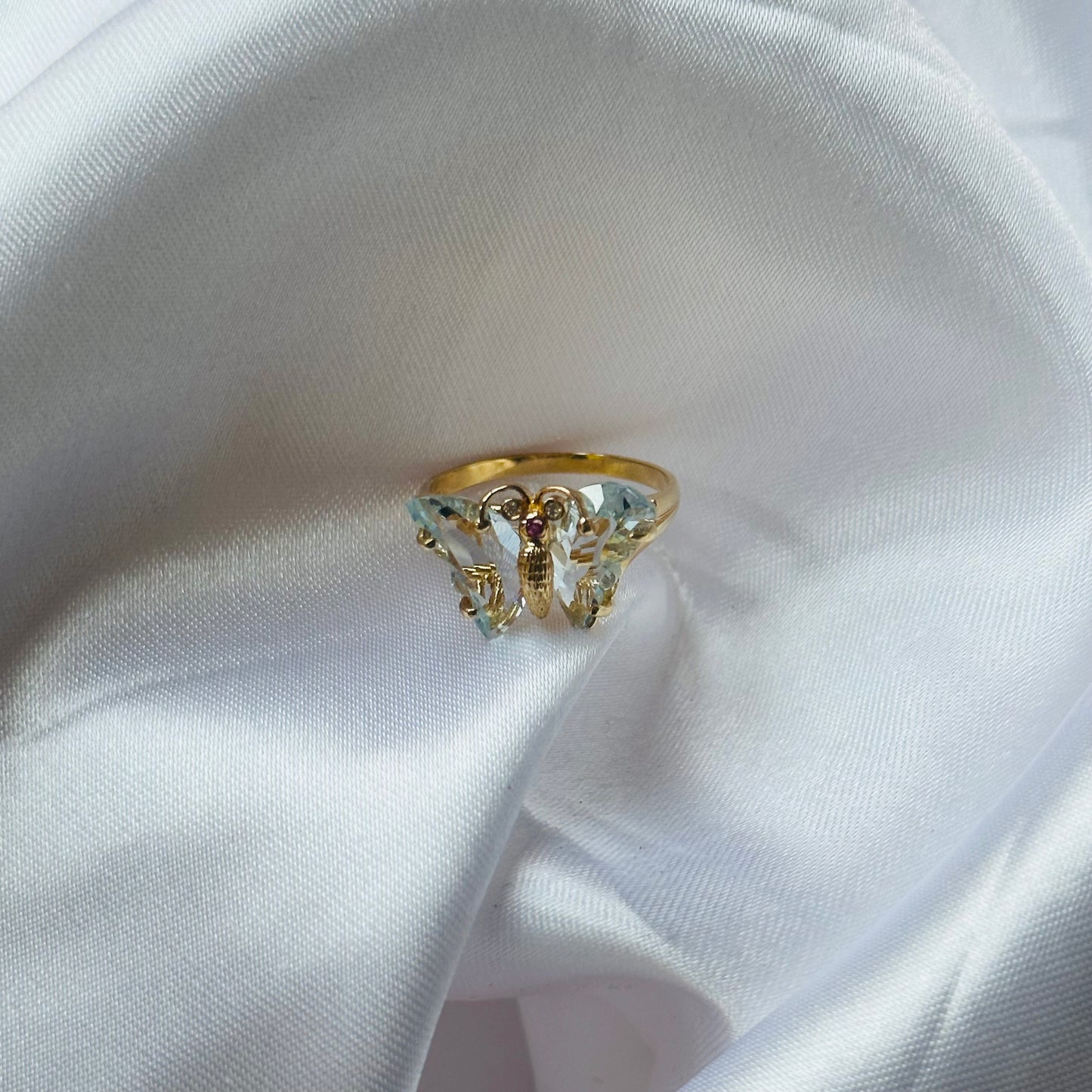 14k Butterfly Ring - Size 6 1/4