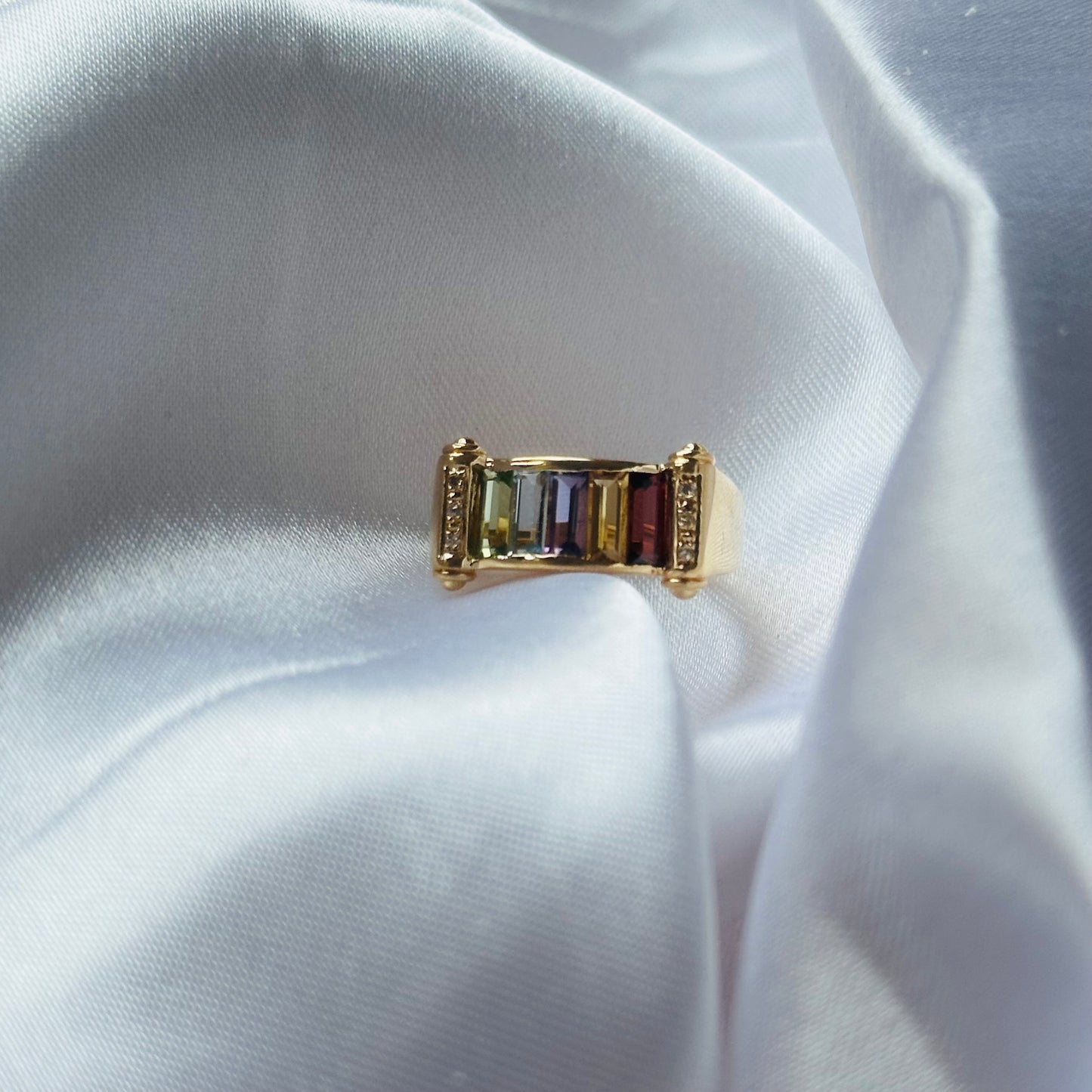 14k Rainbow Ring - Size 6 1/4