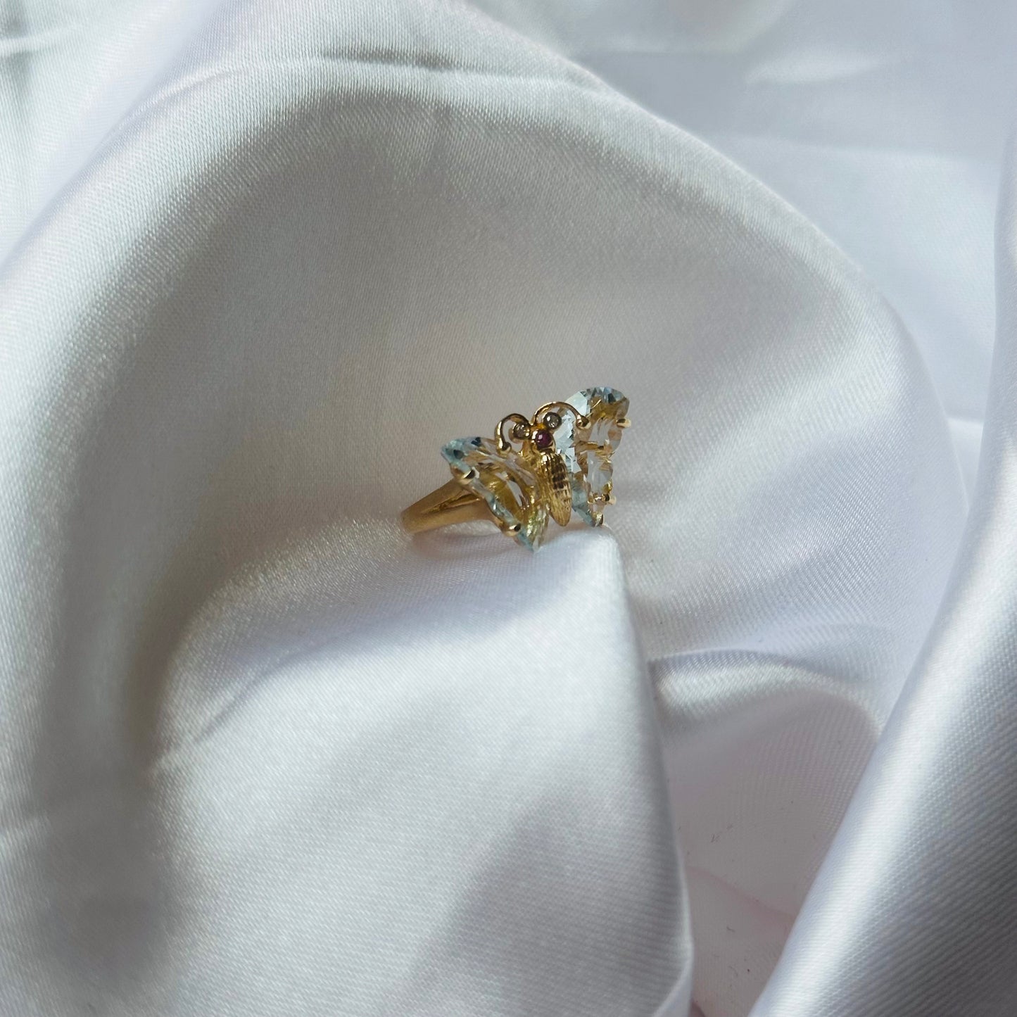 14k Butterfly Ring - Size 6 1/4