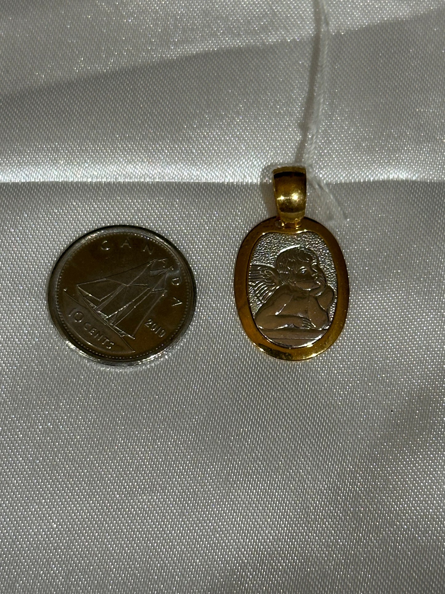 18k solid gold Angel Pendant