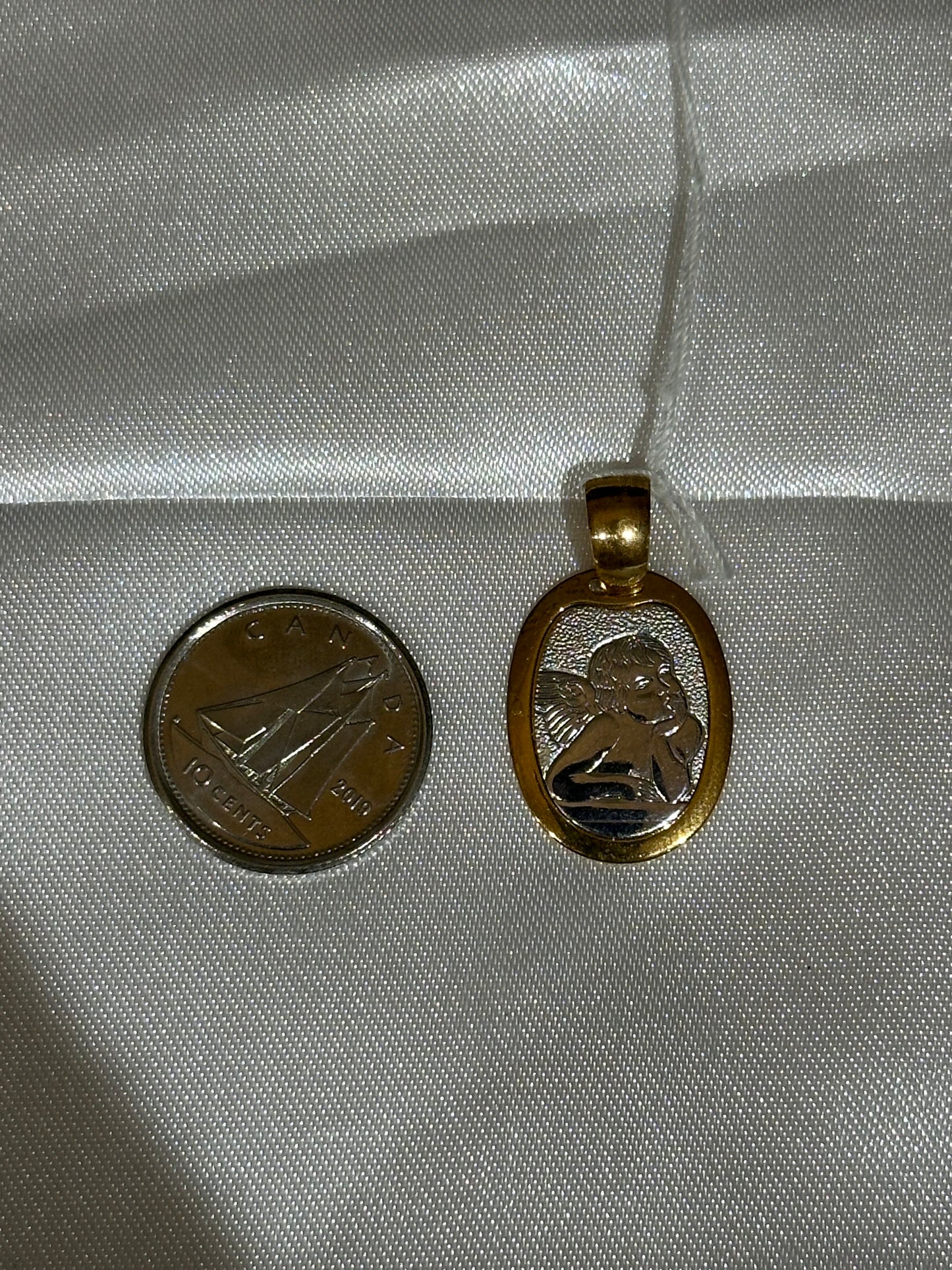 18k solid gold Angel Pendant