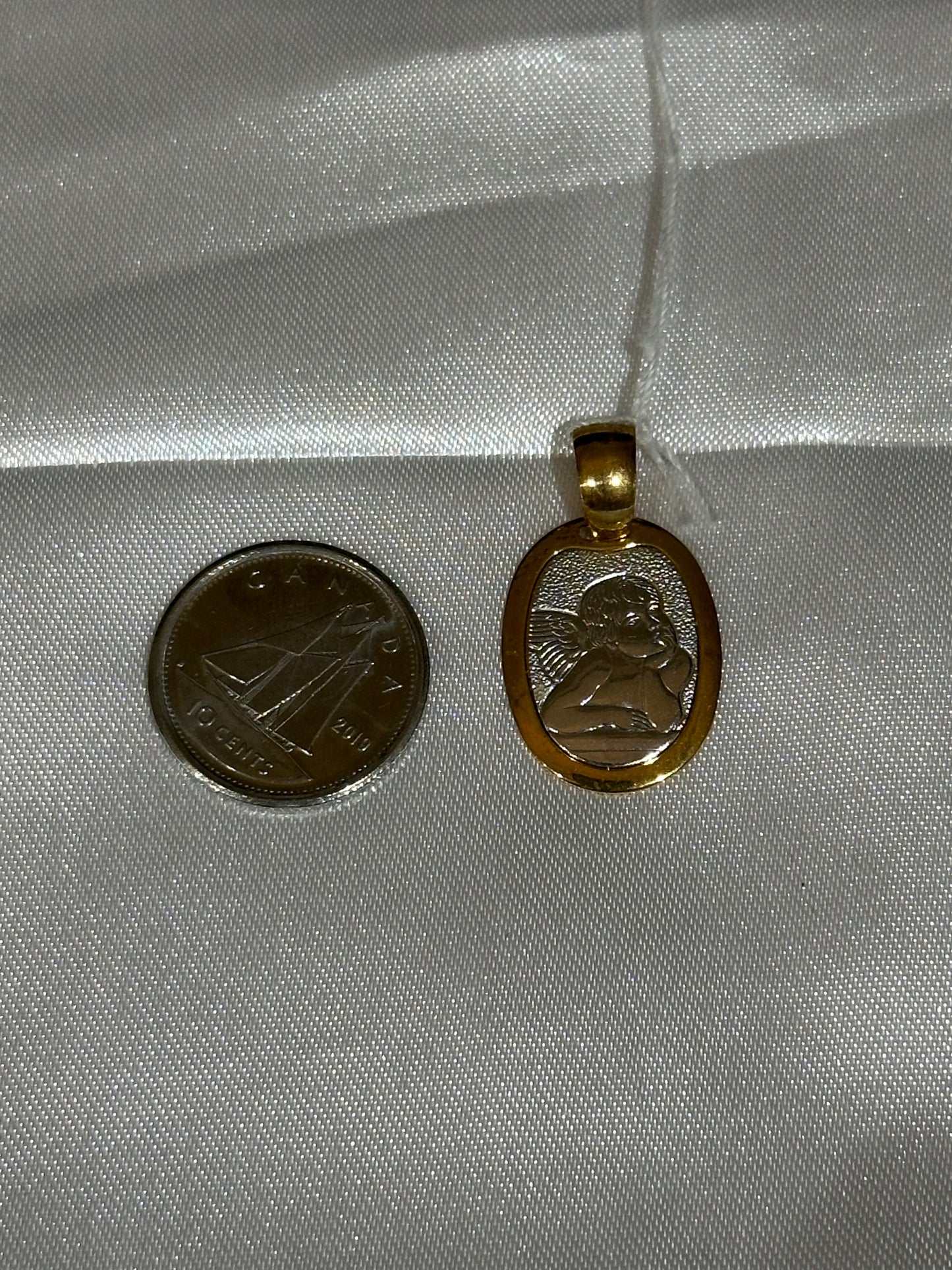 18k solid gold Angel Pendant