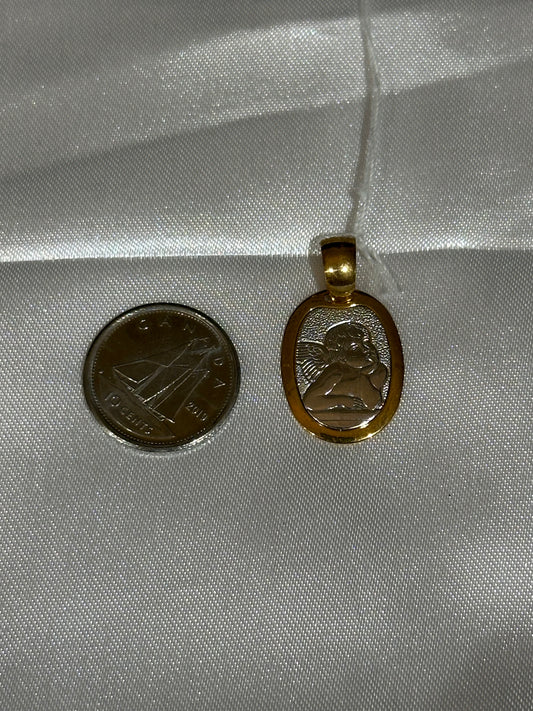 18k solid gold Angel Pendant