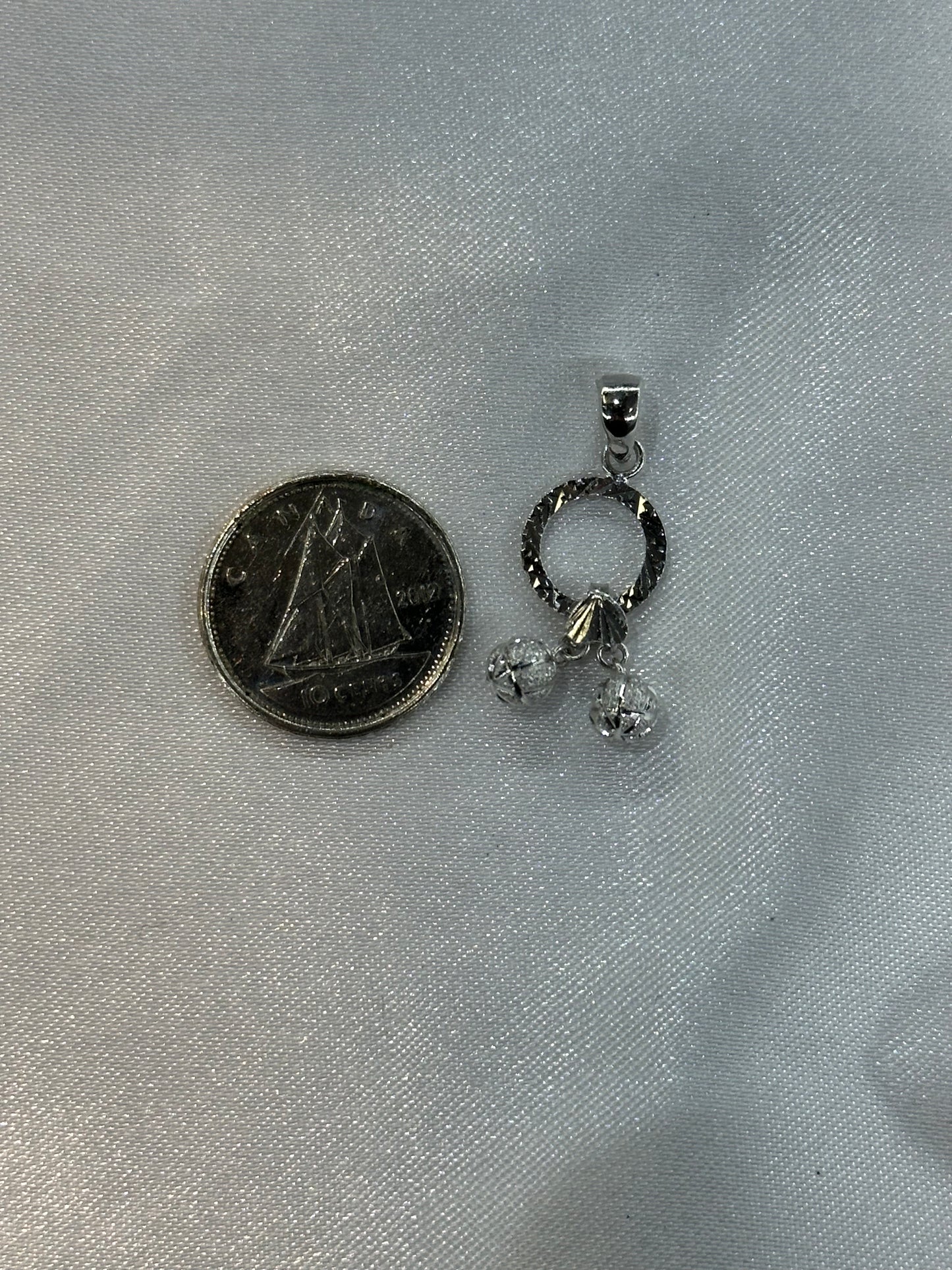 Solid Platinum Dangle Pendant