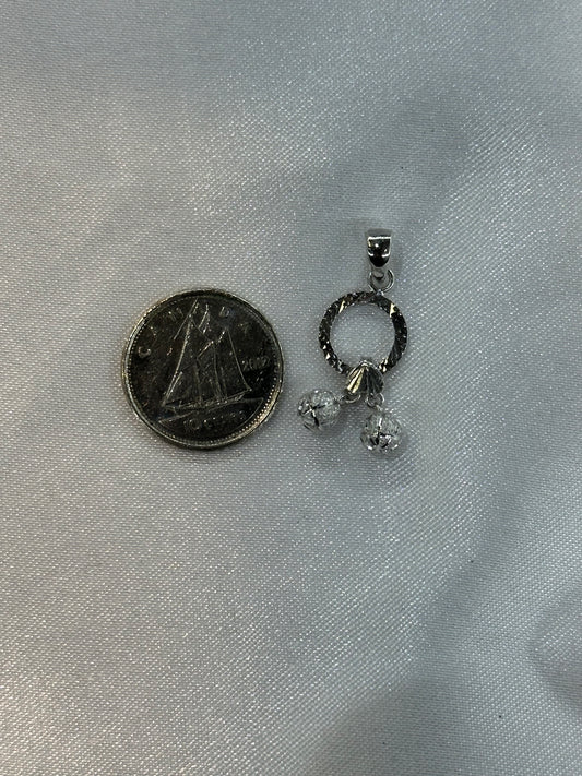 Solid Platinum Dangle Pendant