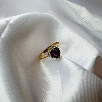 14k Purple Heart Ring - Size 6 1/2