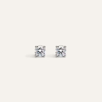 14k Solid Gold Lab Diamond Solitaire Earring Studs | 0.25ct each stud | 0.50ctw