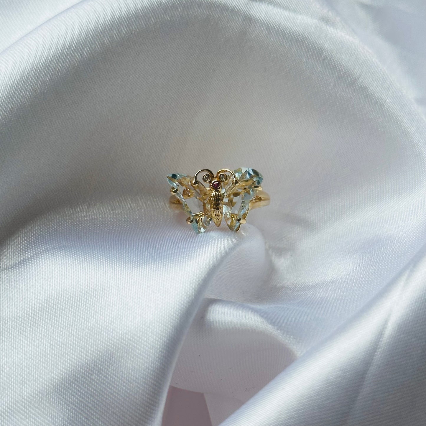 14k Butterfly Ring - Size 6 1/4