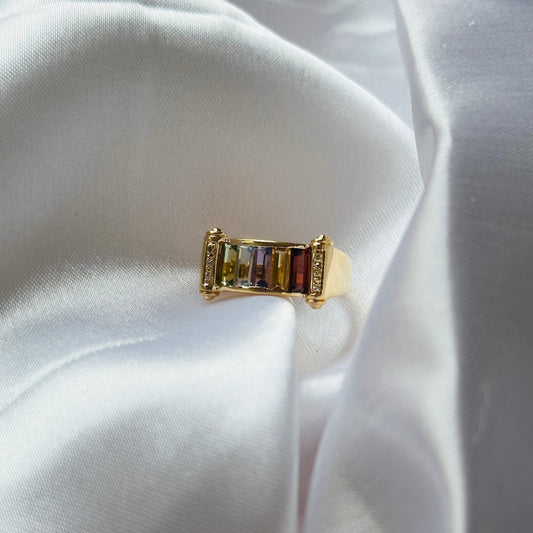 14k Rainbow Ring - Size 6 1/4